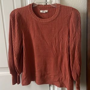 Madewell Ribbed Sweater Top szS